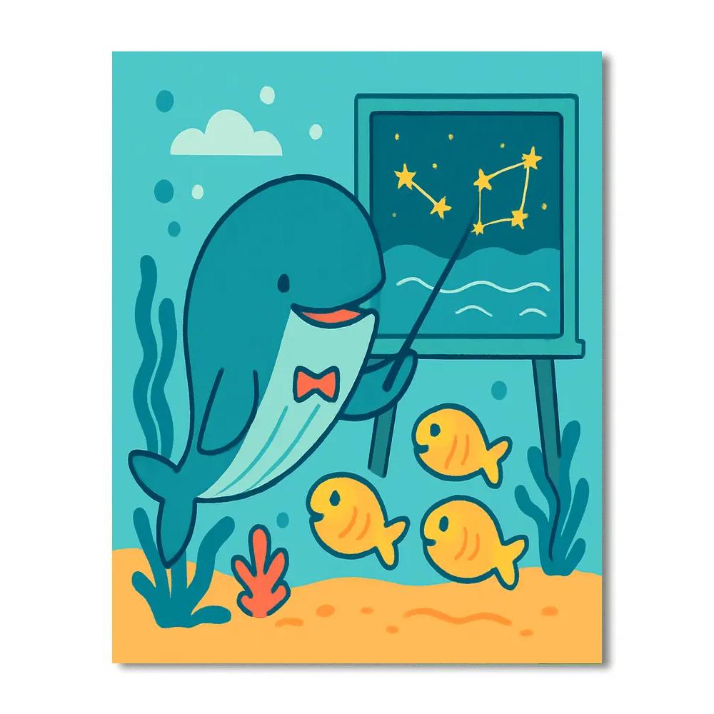 Starry Night Ocean School painting number kit