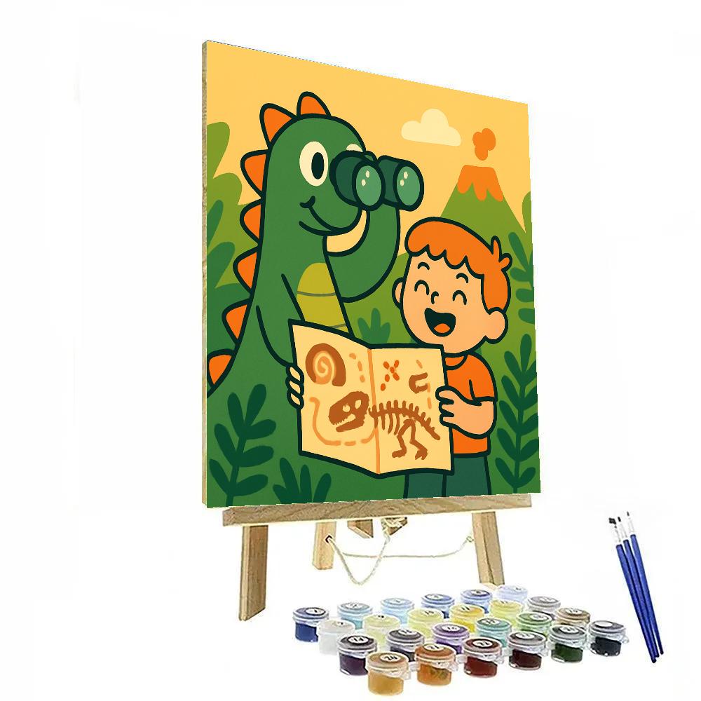 Dino Forest Explorer Club Painting by numbers kit