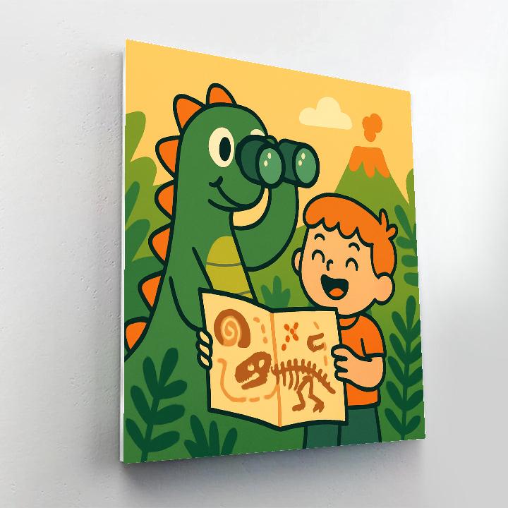 Dino Forest Explorer Club Painting by numbers kit