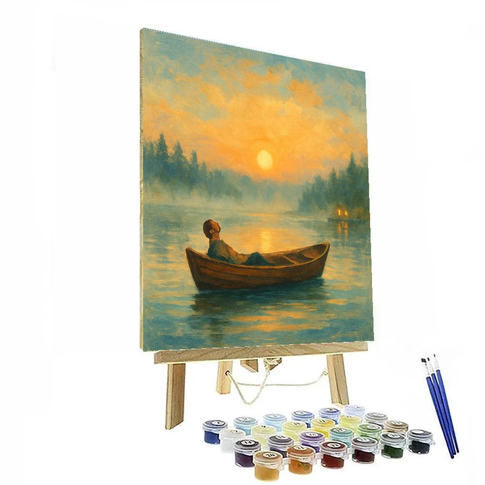 Dawn Rowboat Whisper paint by number