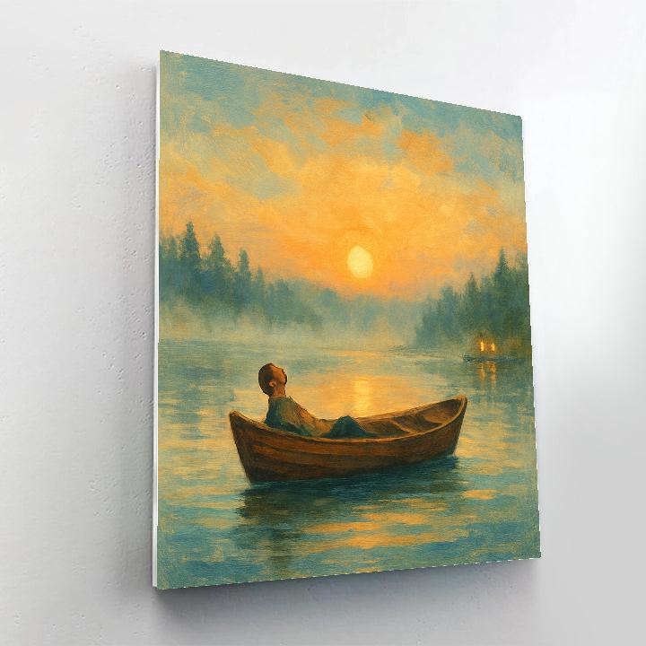 Dawn Rowboat Whisper paint by number