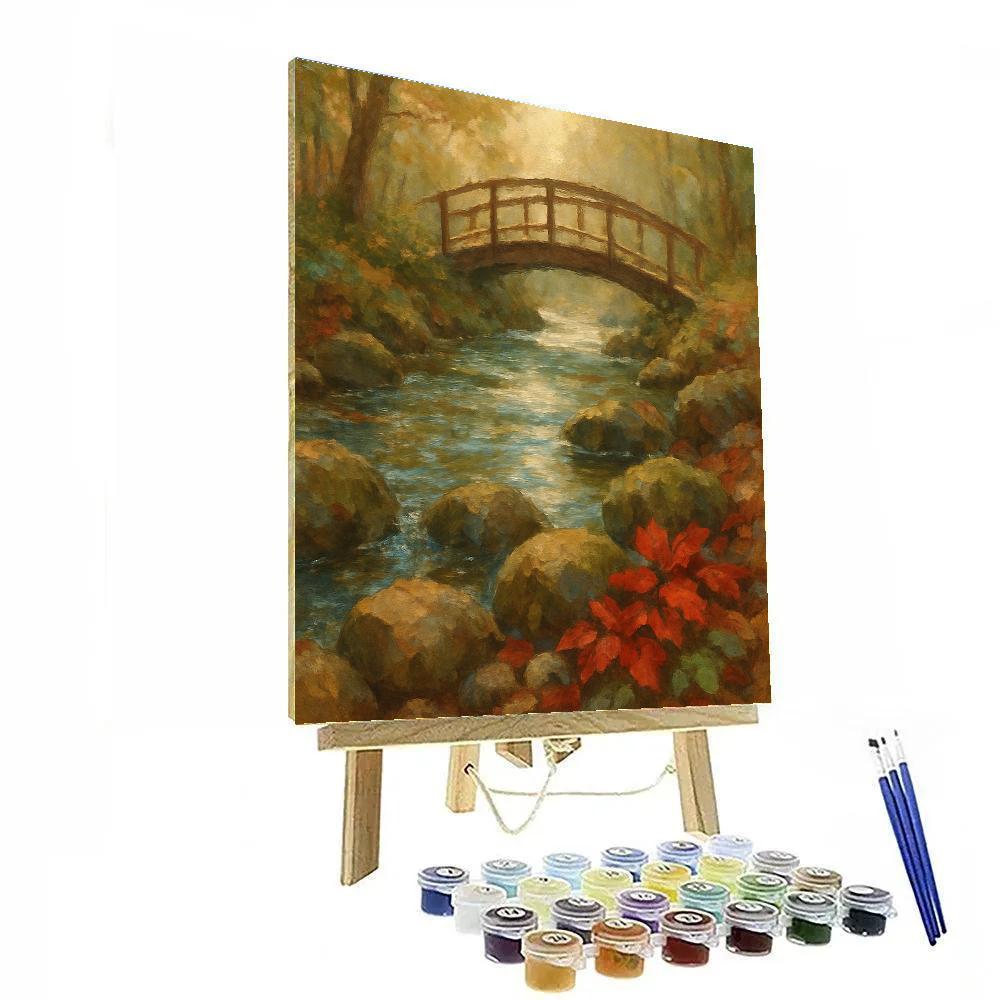 Cobbled Stream Bridge Painting by numbers kit