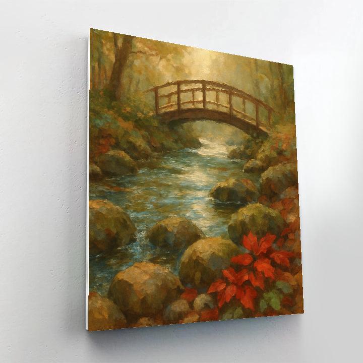 Cobbled Stream Bridge Painting by numbers kit