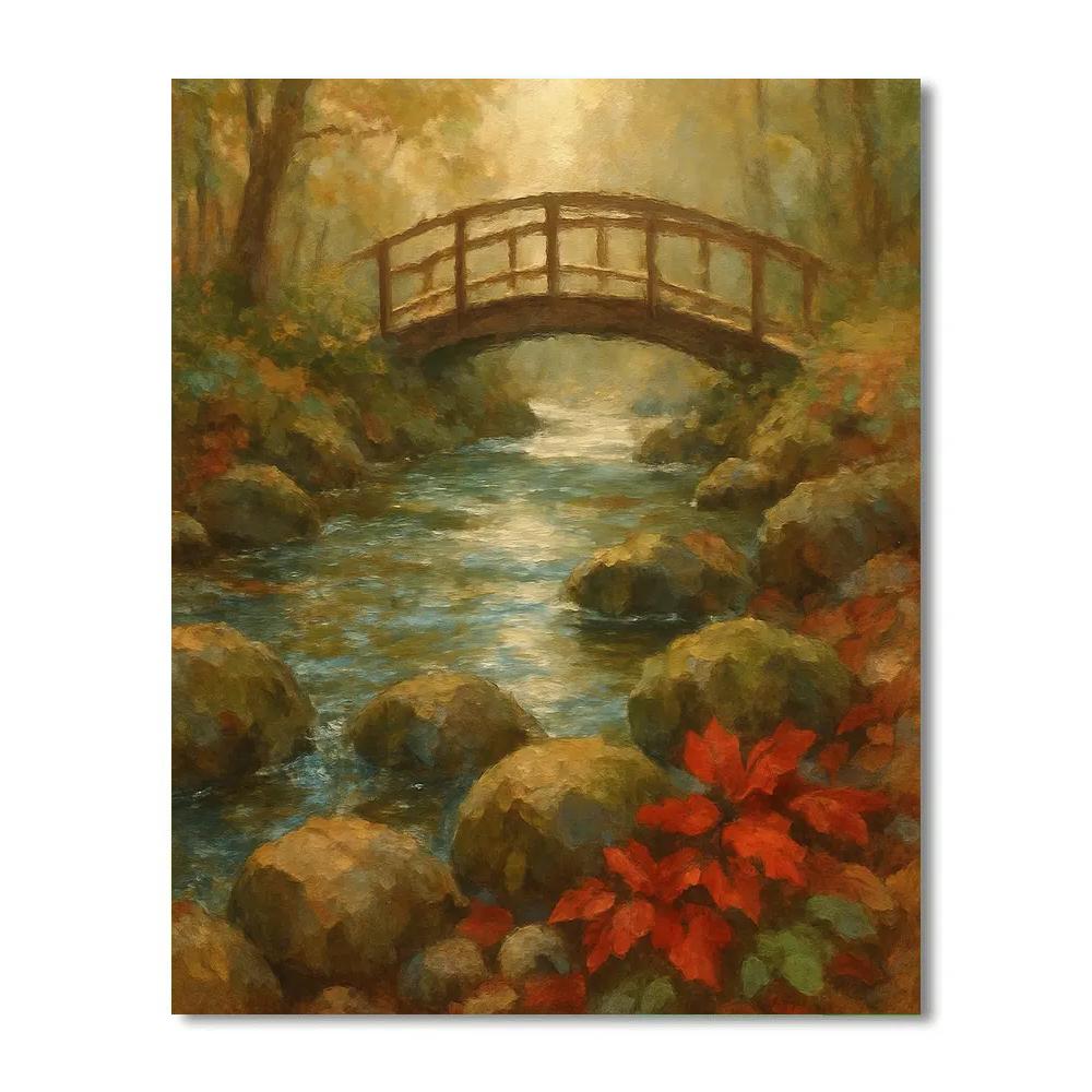 Cobbled Stream Bridge Painting by numbers kit