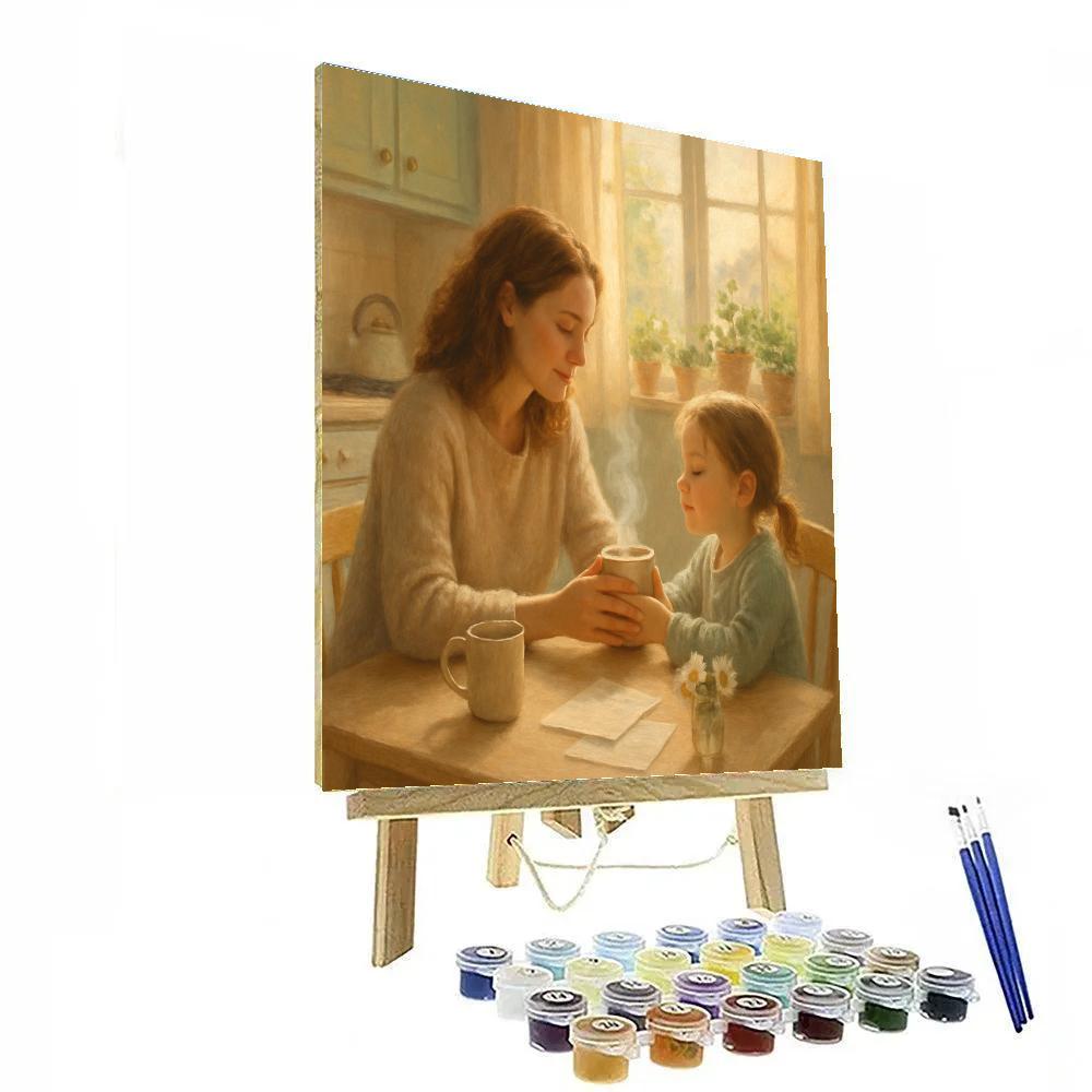 Morning Coffee With Mom paint by numbers