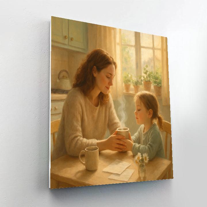 Morning Coffee With Mom paint by numbers