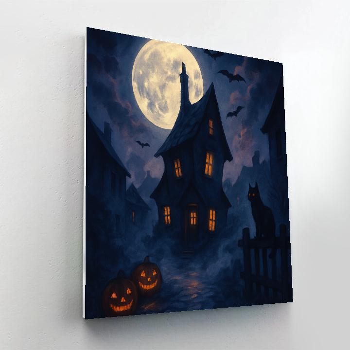 Halloween Moonlit Haunt paint by numbers
