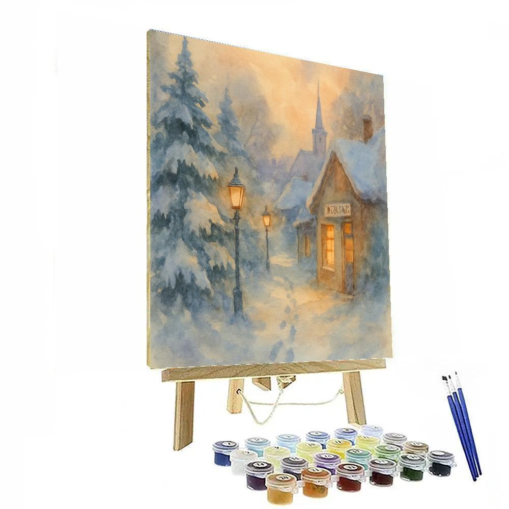 Frosted Lantern Lane painting number kit