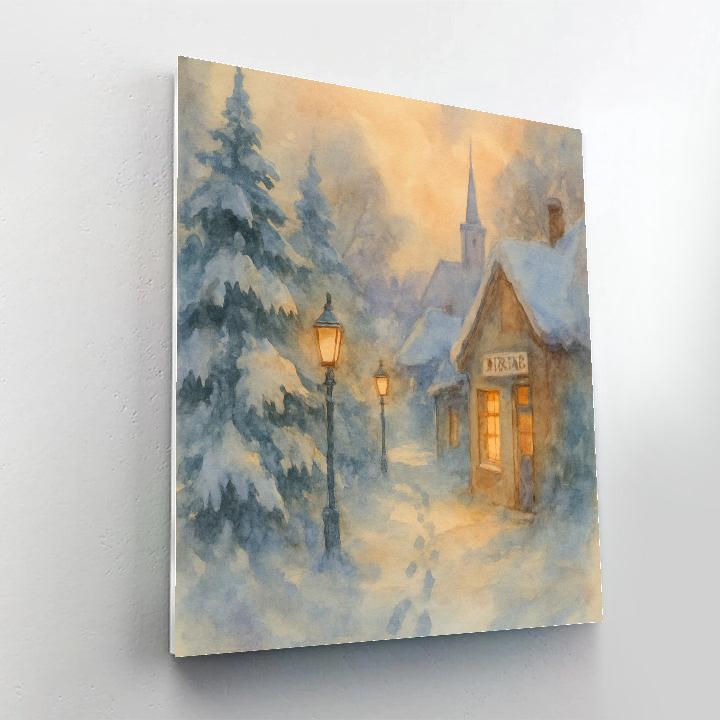 Frosted Lantern Lane painting number kit