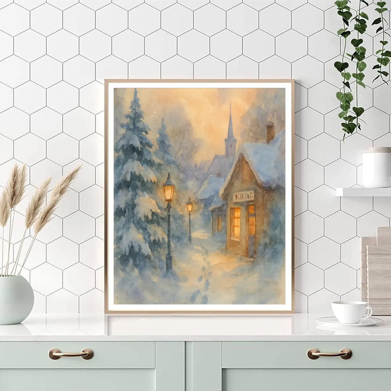 Frosted Lantern Lane painting number kit