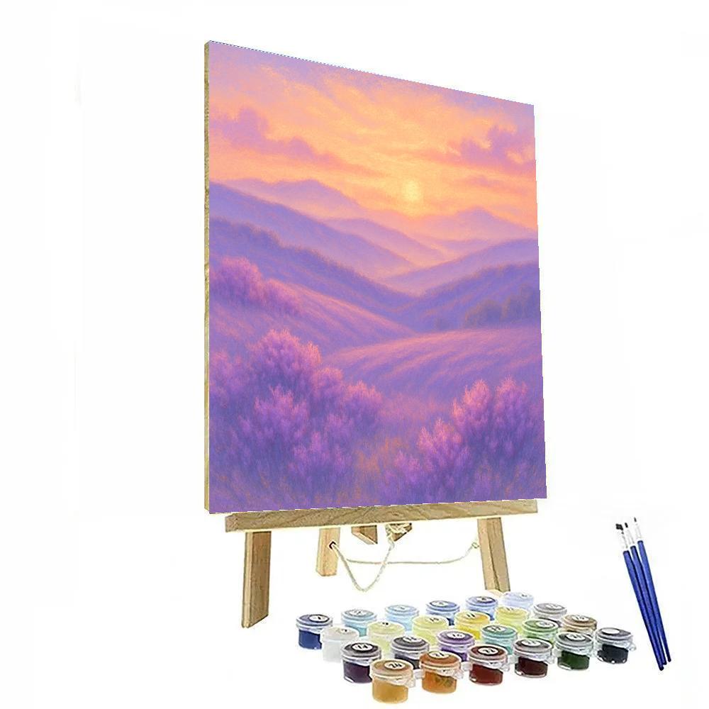Lavender Ridge Sunrise painting number kit