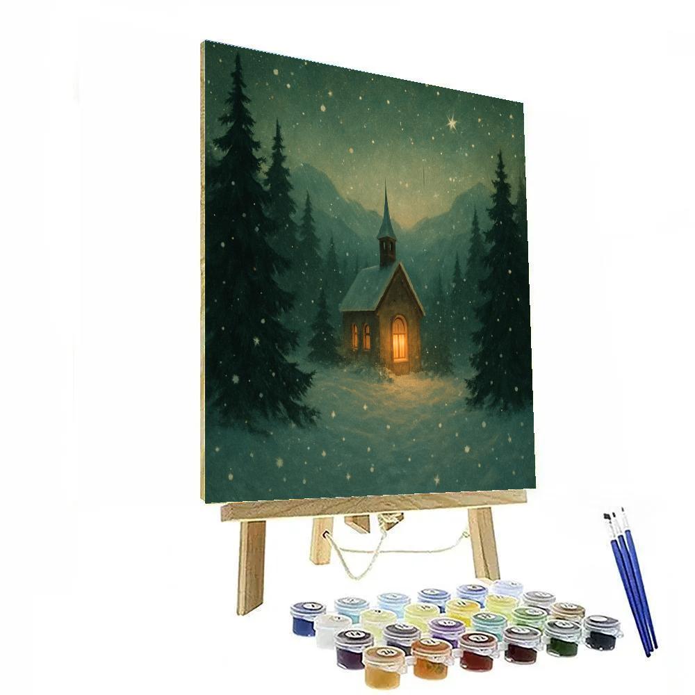 Christmas Fir Glow paint by numbers