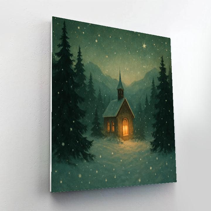 Christmas Fir Glow paint by numbers