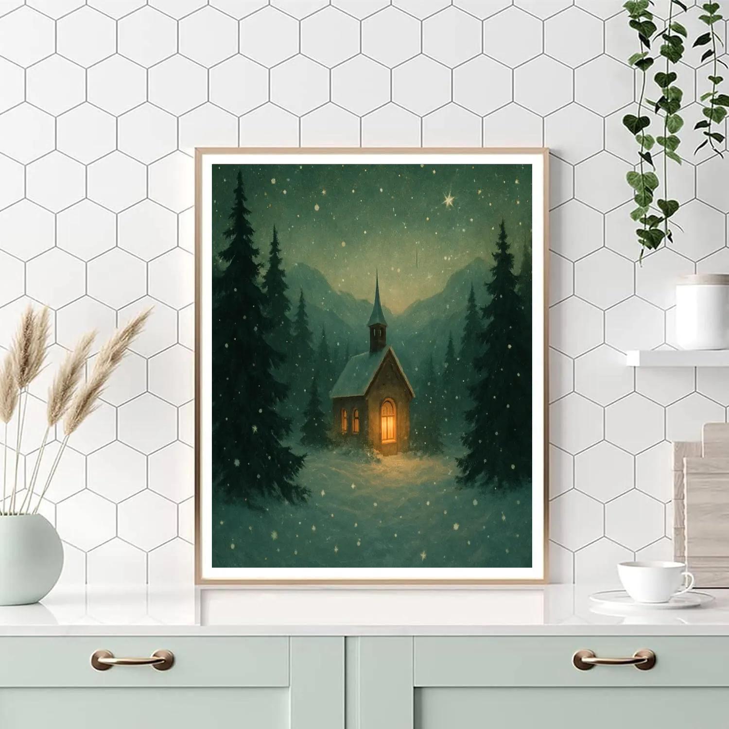 Christmas Fir Glow paint by numbers