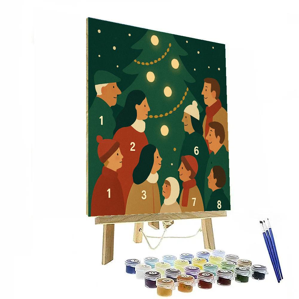 Tree Lighting Serenade Numbered painting kits