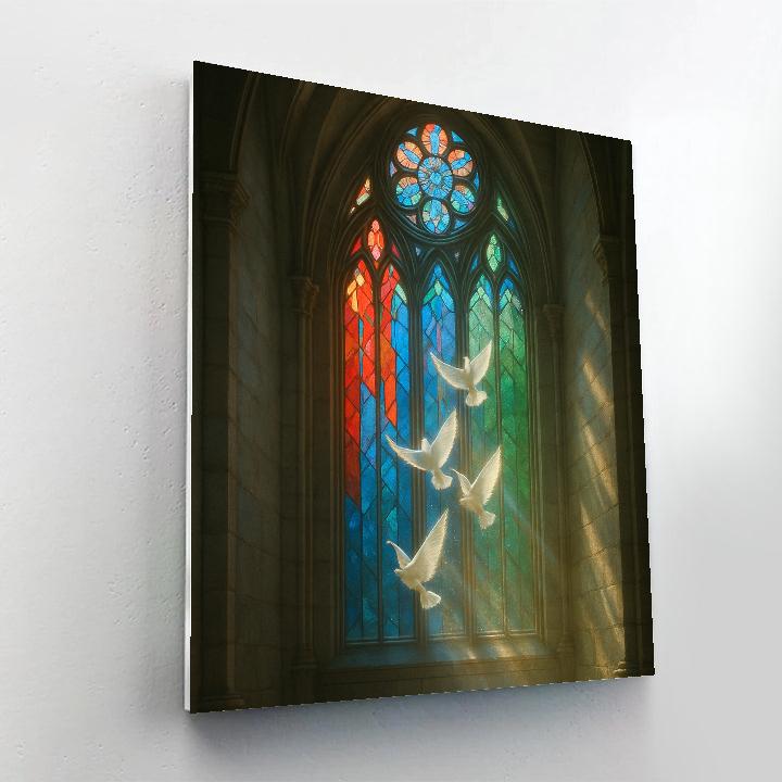 Stained Glass Cathedral Dawn paint by number