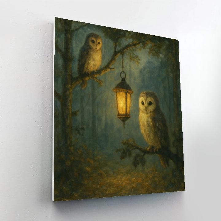 Owls In The Lantern Clearing Paint by numbers kits