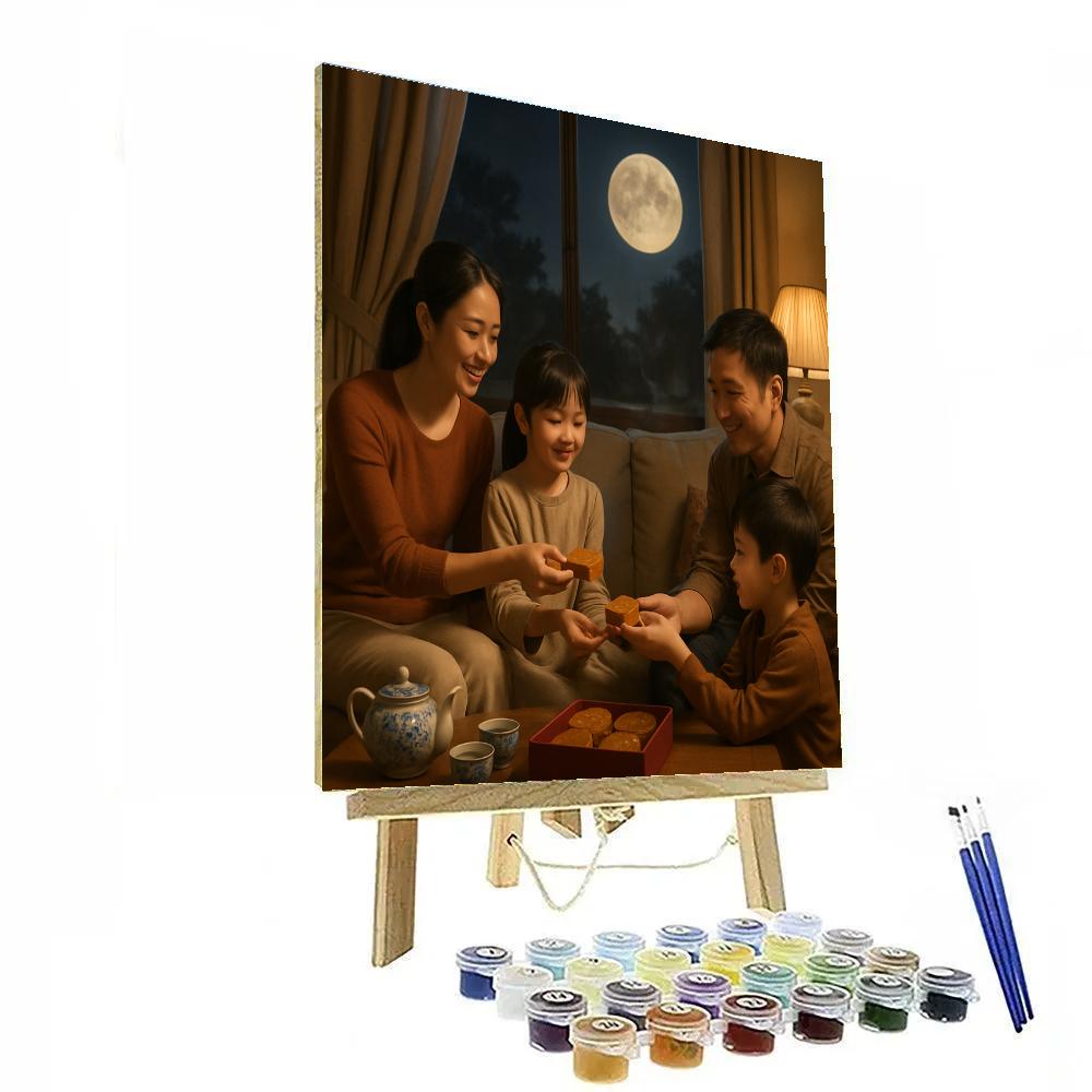 Chinese Mid Autumn Mooncakes Exchange Paint by numbers kits