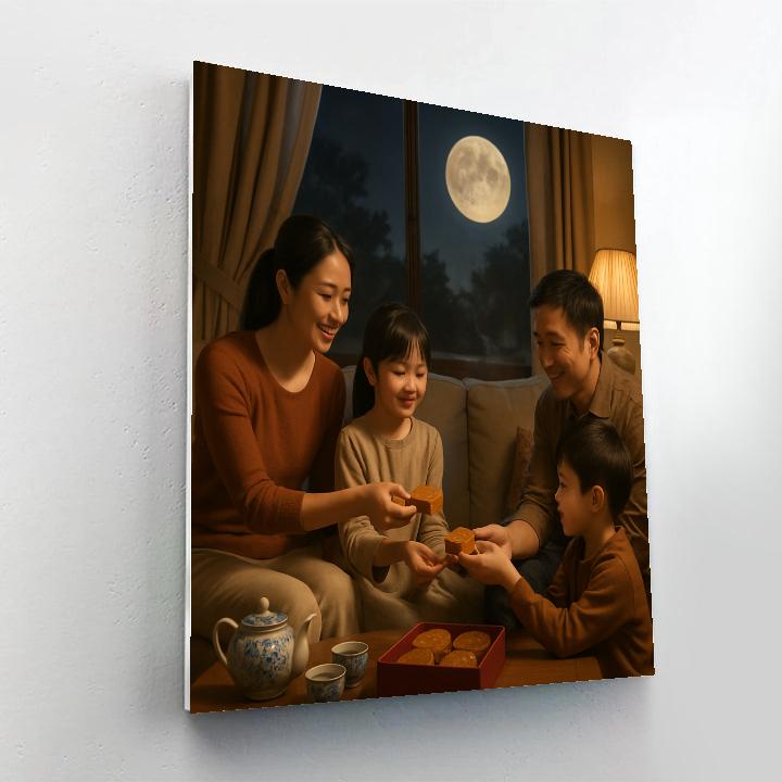 Chinese Mid Autumn Mooncakes Exchange Paint by numbers kits