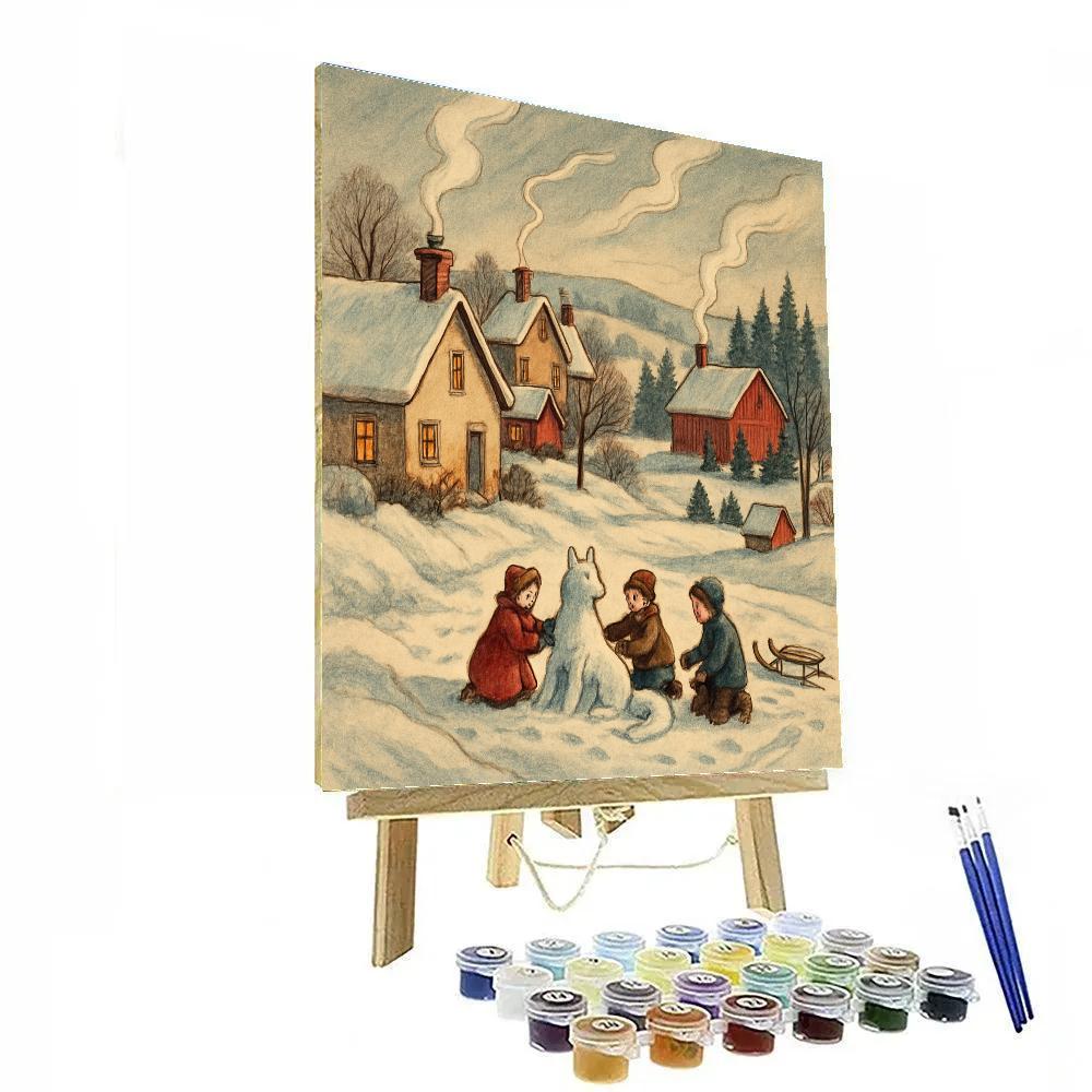 Warm Chimney Hamlet painting number kit