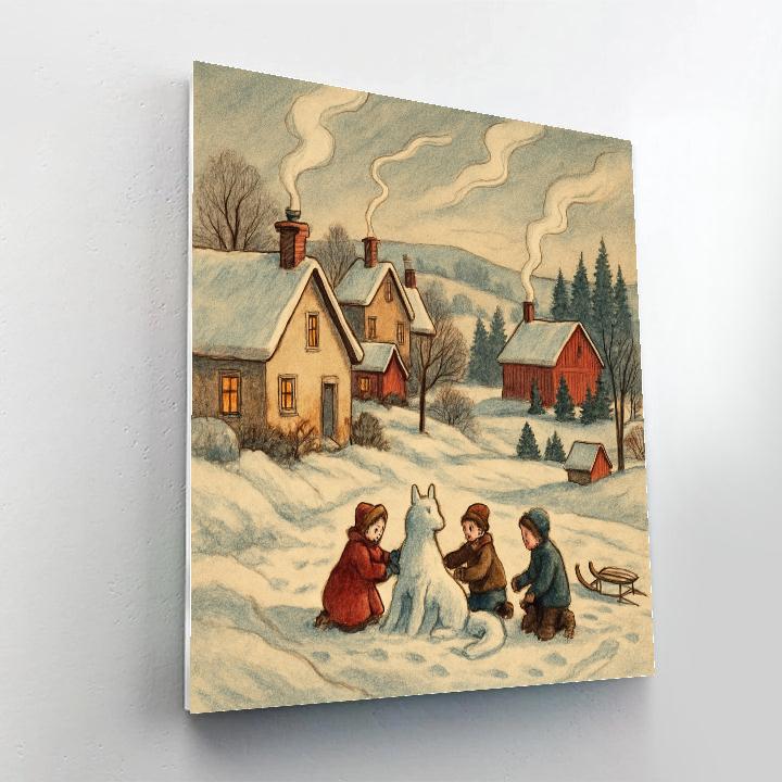Warm Chimney Hamlet painting number kit