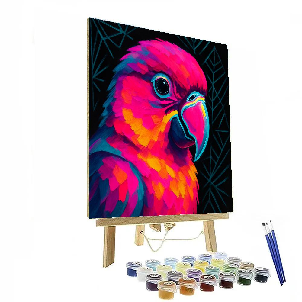 Electric Parrot Mosaic Numbered painting kits