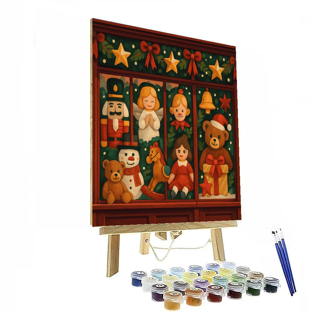 Festive Window Display Numbered painting kits