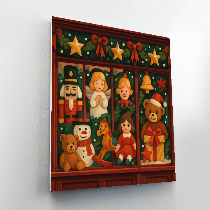 Festive Window Display Numbered painting kits