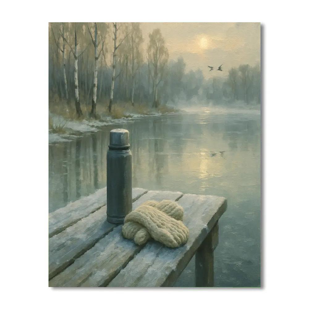 Frosted Morning Pier Numbered painting kits