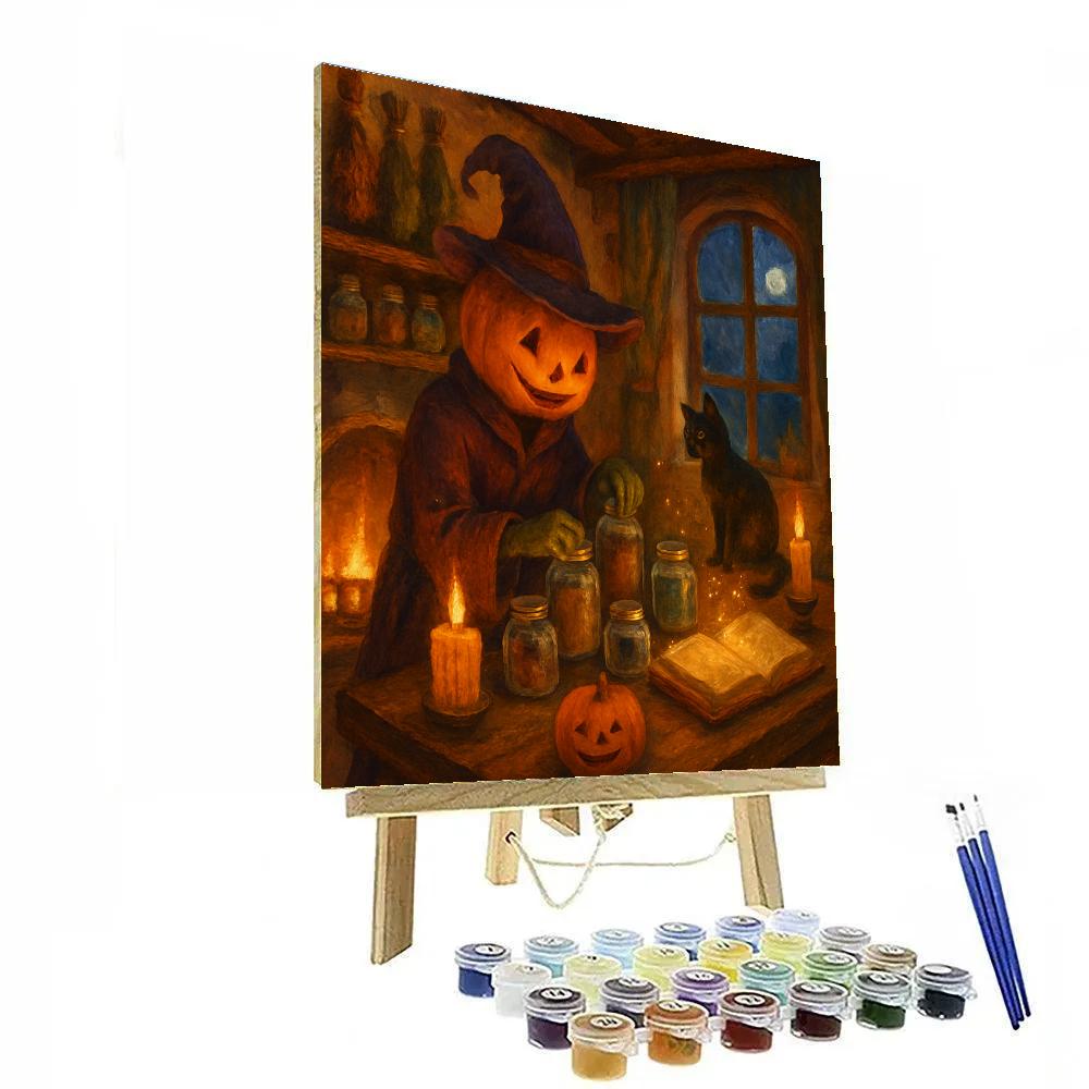 Curio Shelf Of Midnight Spells Number painting