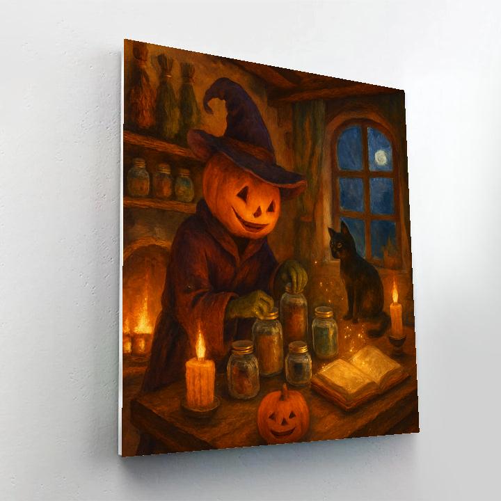 Curio Shelf Of Midnight Spells Number painting