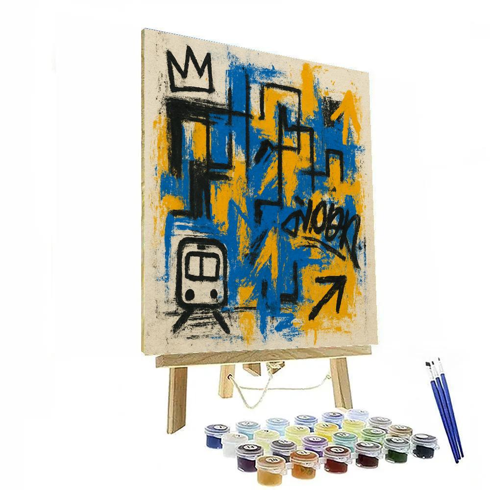 Basquiat Crowned City paint by number