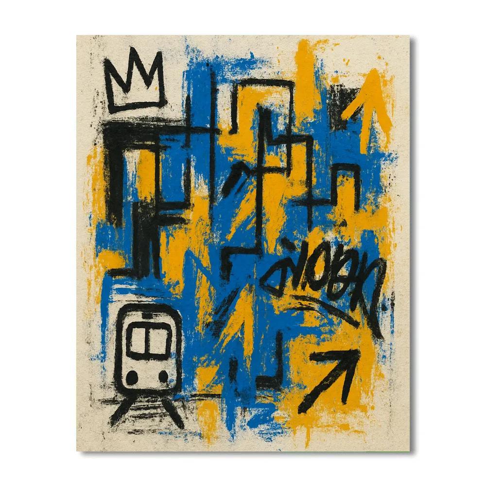 Basquiat Crowned City paint by number