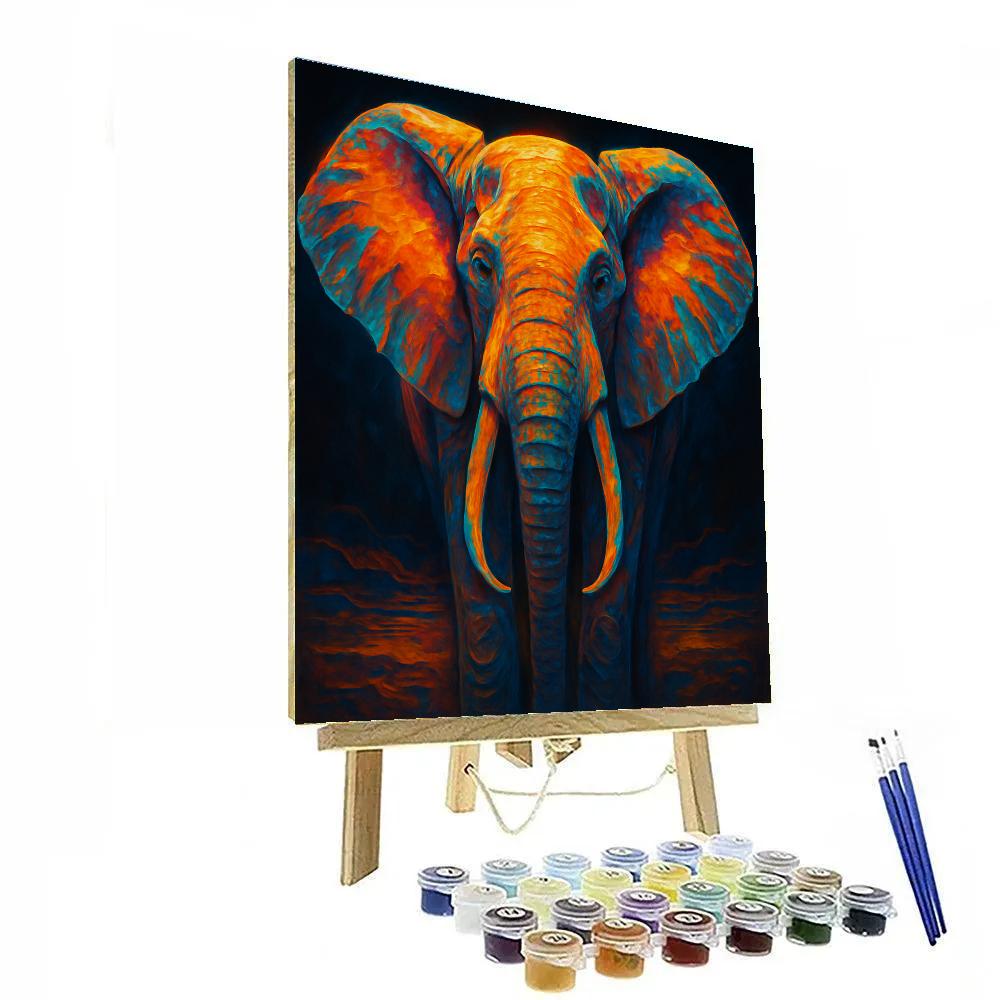 Aurora Elephant Portrait Paint by numbers kits