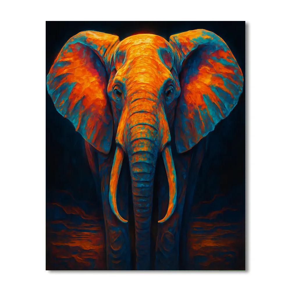 Aurora Elephant Portrait Paint by numbers kits