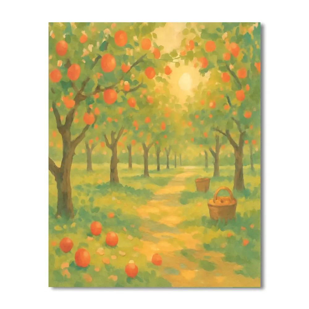 Sunlit Orchard Afternoon Paint by numbers art