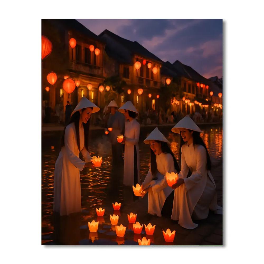 Lantern Festival In Hoi An painting number kit