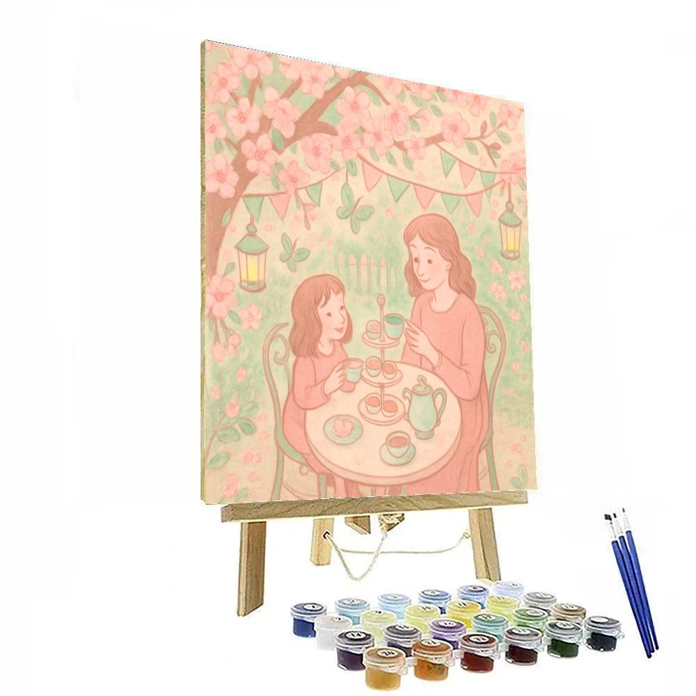 Garden Tea Party For Two paint by color