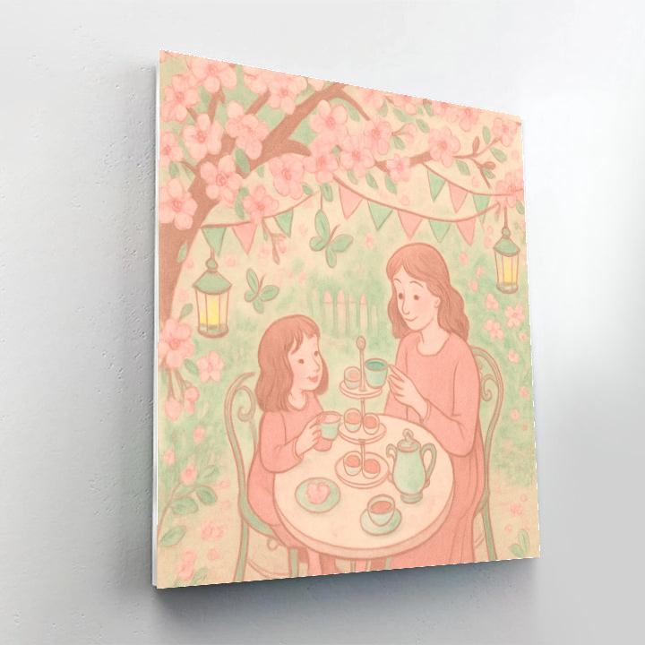 Garden Tea Party For Two paint by color