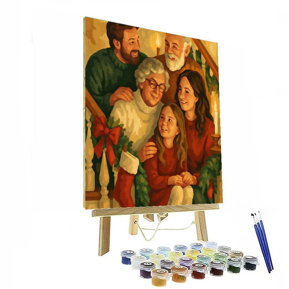 Garlanded Stairwell Painting by numbers kit