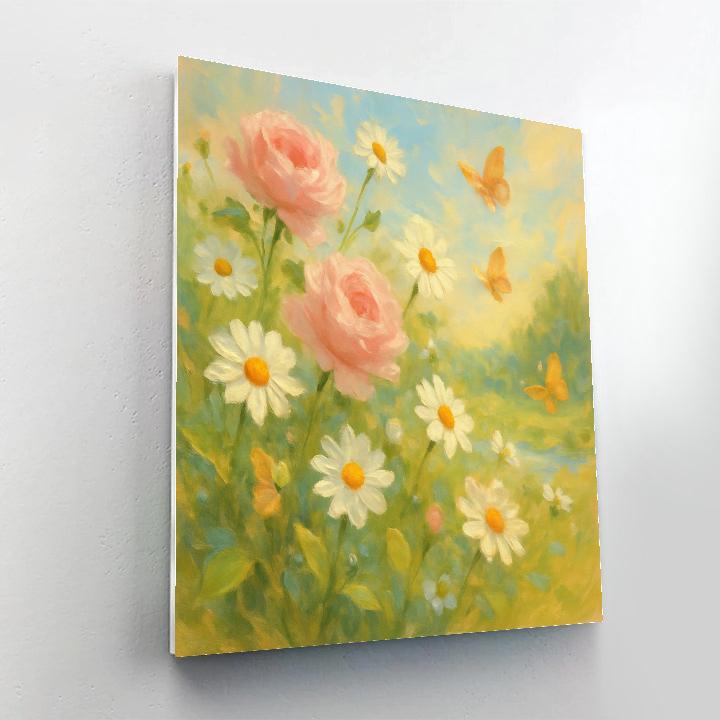Flower Meadow Burst Paint by numbers art