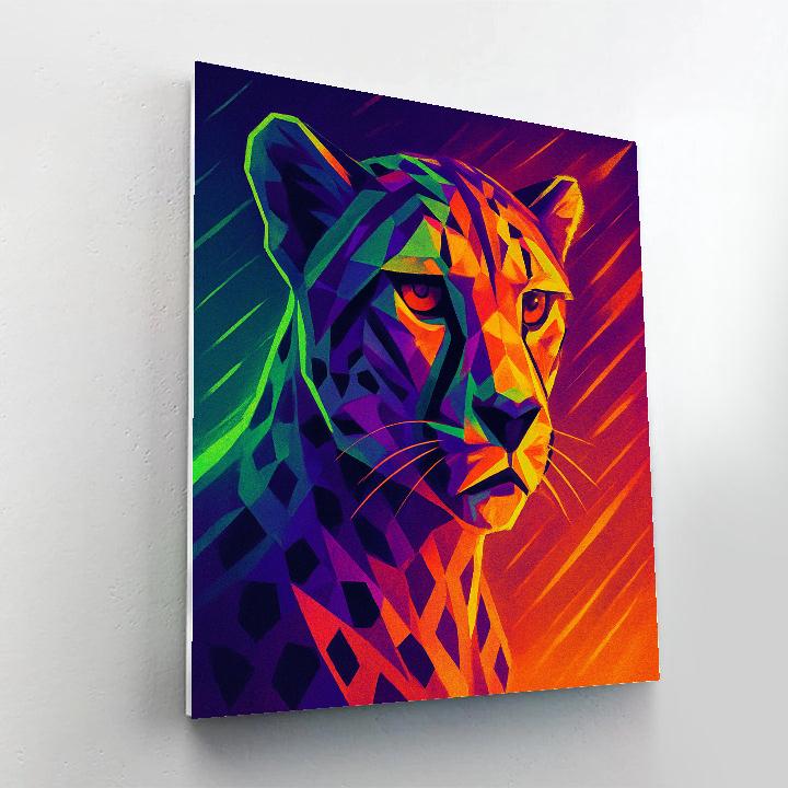 Cosmic Cheetah Flash paint by number
