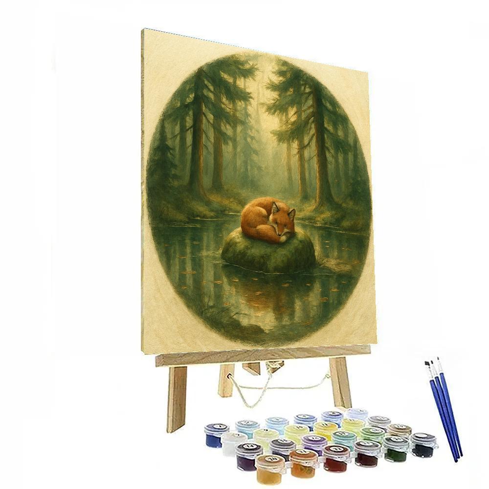 Pine Circle Pond Number painting