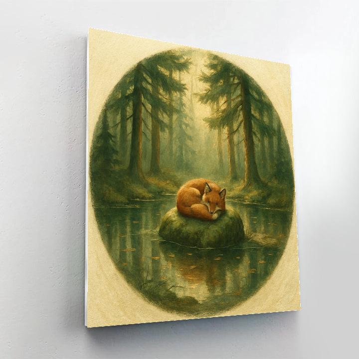 Pine Circle Pond Number painting