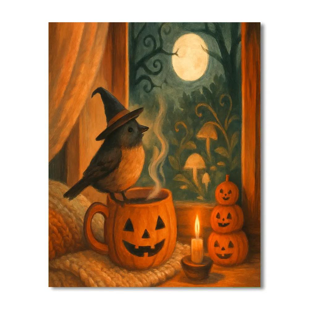 Window Seat Witchbird DIY paint by numbers