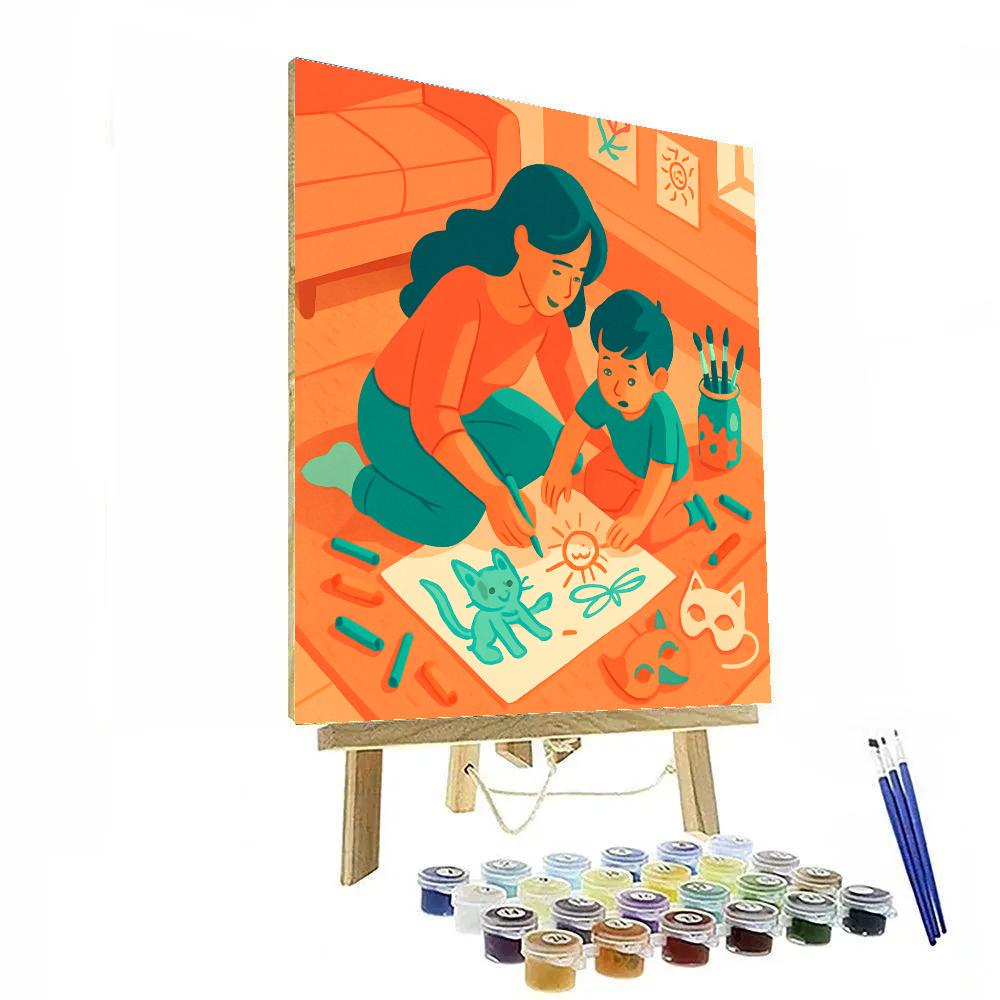 Drawing Dreams Together Number painting