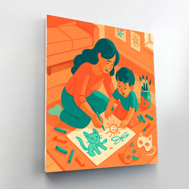 Drawing Dreams Together Number painting