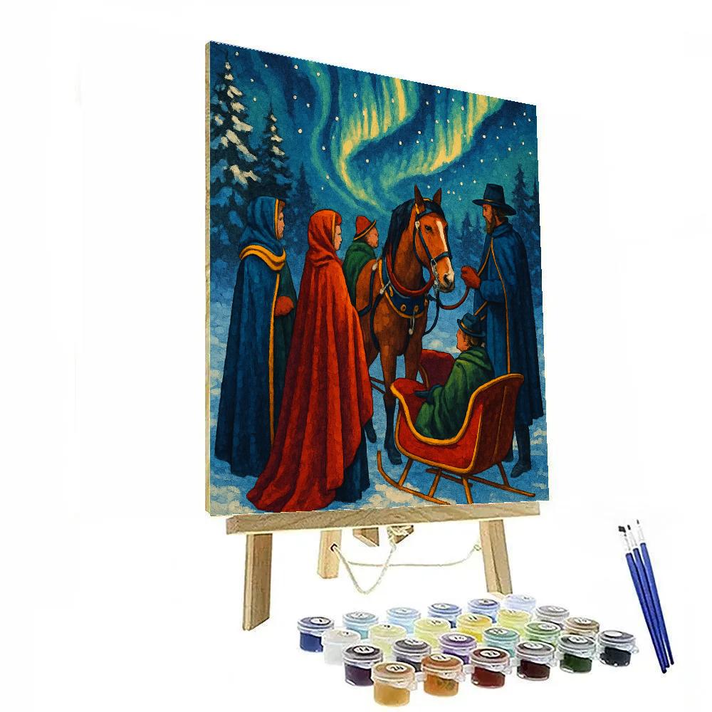 Starlit Sleigh Circle Paint by numbers kits