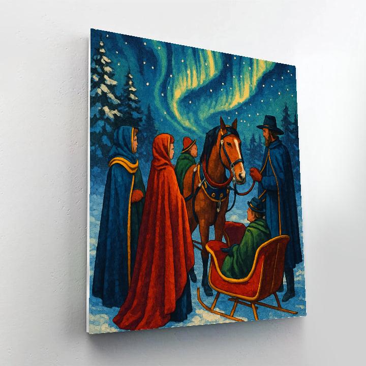 Starlit Sleigh Circle Paint by numbers kits