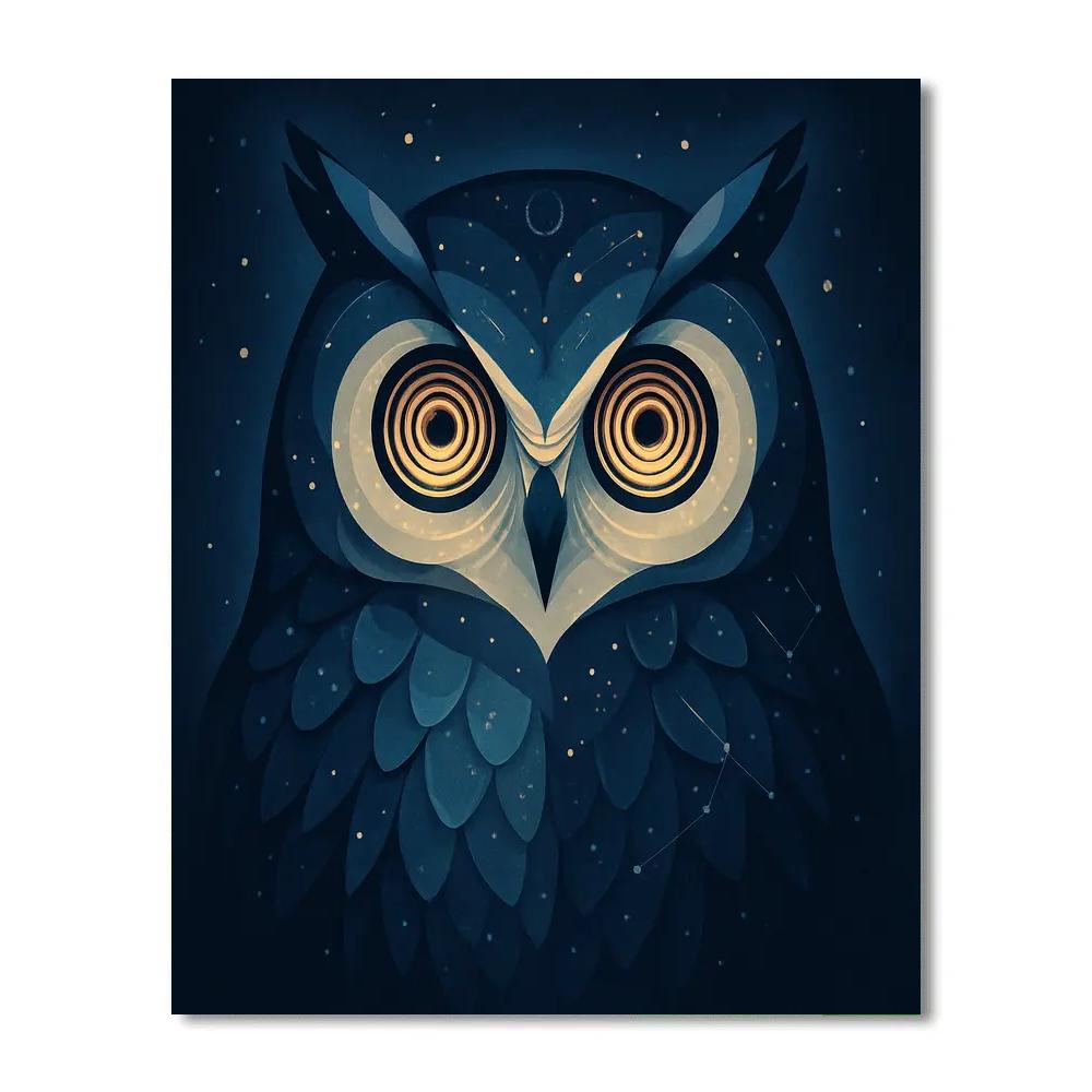 Starlit Owl Constellation Painting by numbers kit